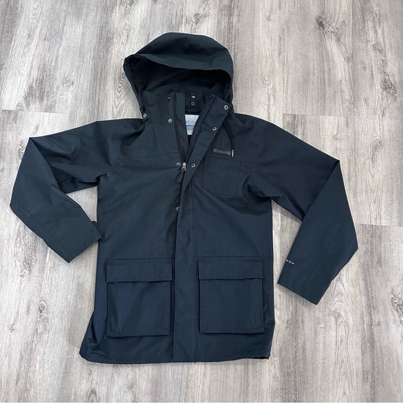 Columbia Interchange Jacket Omni-Tech Mens XS Grey Hiking Rain Coat (No Liner!) - Picture 1 of 12